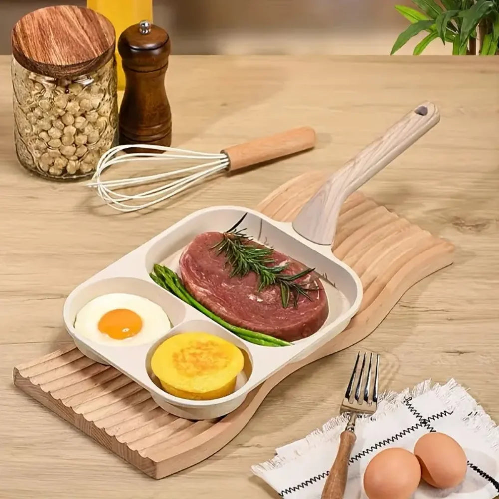 🍔🥚 Sartén para Desayuno 3 en 1 – ¡Más sabor, menos tiempo! ⚡