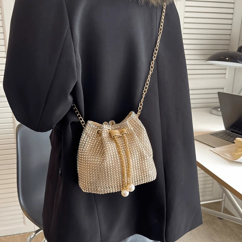 ✨ Bolso Bandolera Elegante con Brillos – Estilo Sofisticado para Cada Ocasión